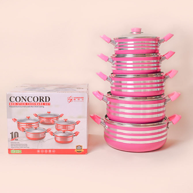10pcs Aluminium Colorful pot set
