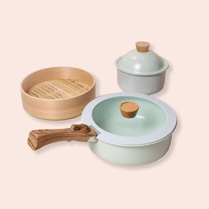 6pcs Detachable Handle with Steamer