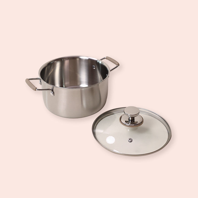Stainless Steel StockPot with Glass Lid