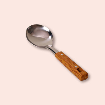 Stainless Steel Meal Spoon with Wooden Handle