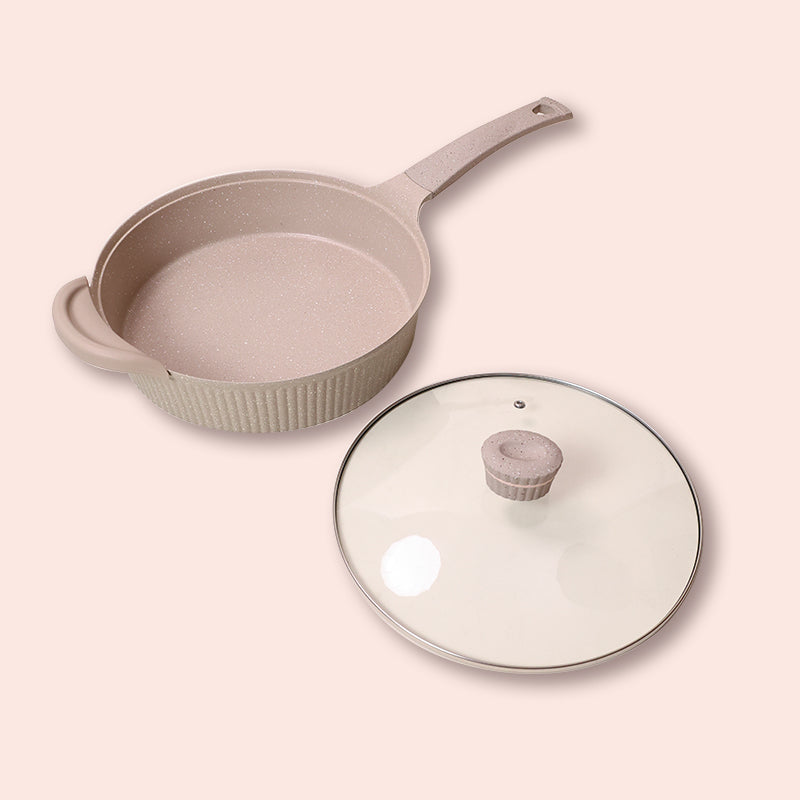 OCEAN WAVE Aluminium Frypan with Glass Lid