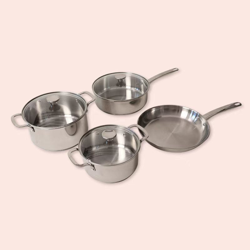 4pcs Stainless Steel Cookware Set