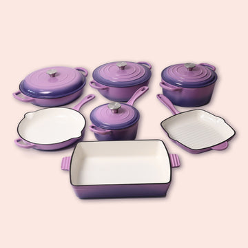 11pcs cast iron cookware set