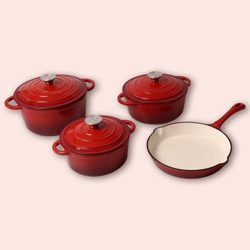 7pcs cast iron cookware set